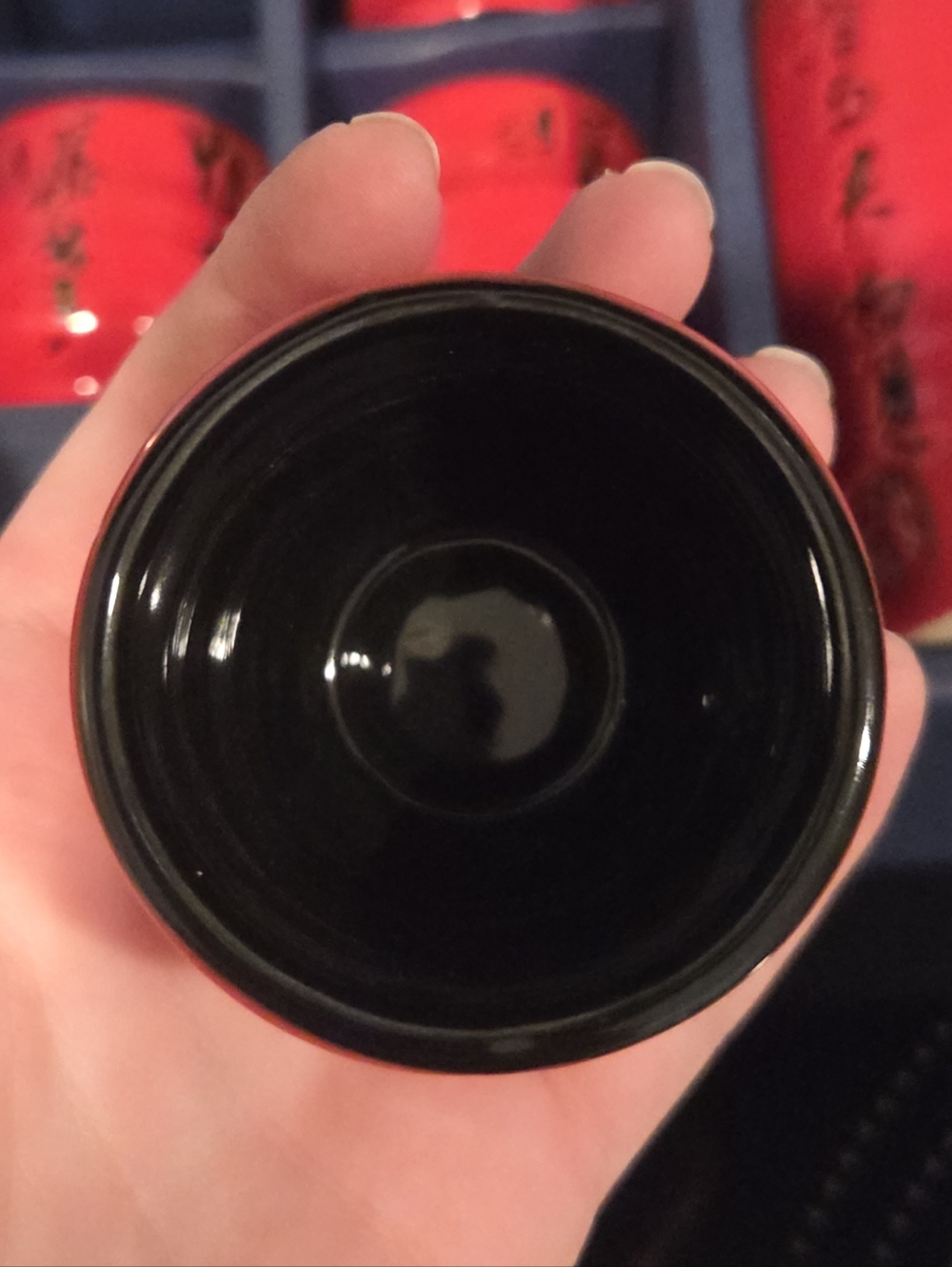 Red Ceramic Sake Set - Picture 4 of 5
